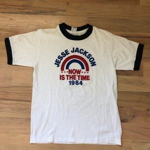 RARE Vintage Jesse Jackson Now Is The Time T Shirt